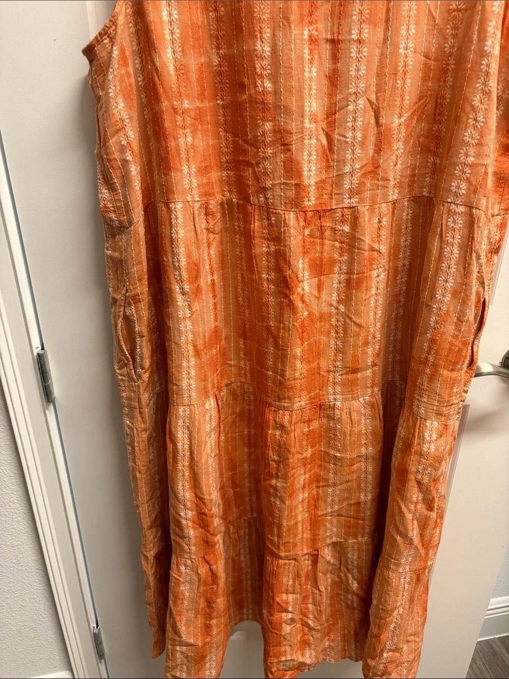 J. Jill Orange Printed Sleeveless Maxi Dress - Picture 6 of 6